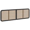vidaXL Tăblie cap cu headboard Negru 180 x 55 x 3 cm Ratan