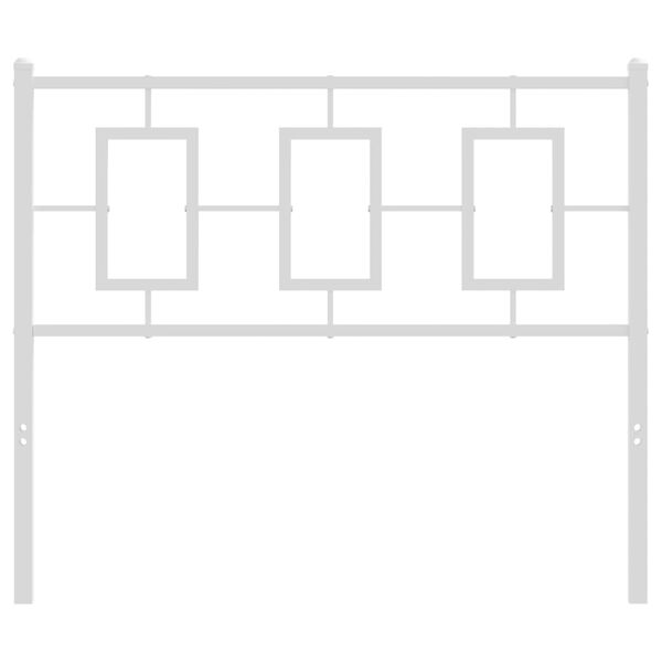 vidaXL Tăblie de pat metalică, alb, 100 cm