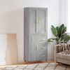vidaXL Dulap &icirc;nalt, gri sonoma, 69,5x34x180 cm, lemn compozit