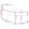 vidaXL Pat box spring cu saltea, gri deschis, 90x200 cm, textil