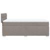 vidaXL Pat box spring cu saltea, gri taupe, 100x200 cm, textil
