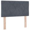 vidaXL Tăblie LED Gri &icirc;nchis 80 cm Catifea
