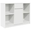 vidaXL Bufetă cu sertar alb 101x35x76 cm din lemn prelucrat