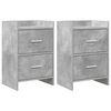 vidaXL Mese de noptieră 2 pcs Gri Beton 40 x 30 x 60 cm Lemn prelucrat