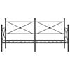 vidaXL Pat de zi fără saltea Negru 75x190 cm Oțel