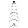 vidaXL Brad de Crăciun din metal pentru decor, negru, 180 cm