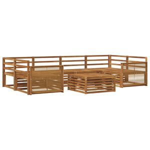 vidaXL Set de canapele de exterior 7 pcs natural Lemn Solid de Acacia