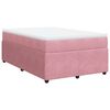 vidaXL Pat box spring cu saltea, negru, 120x190 cm, catifea