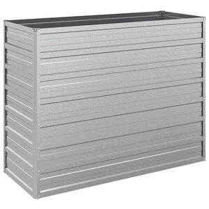 vidaXL Strat &icirc;nălțat de grădină argintiu 100x40x77 cm oțel galvanizat