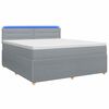 vidaXL Pat boxspring cu saltea Gri deschis 160 x 200 cm Țesătură