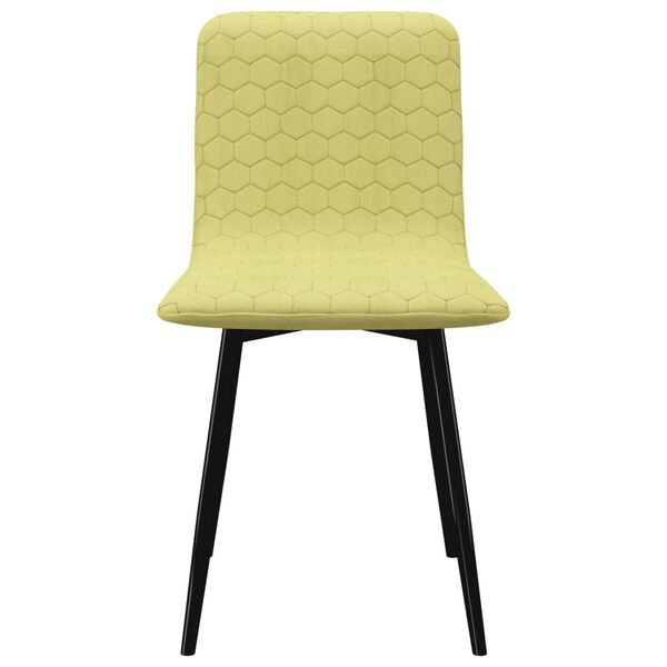 vidaXL Scaune de bucătărie, 2 buc., verde, material textil