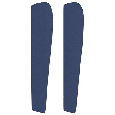 vidaXL Tăblie de pat cu aripioare, albastru, 83x23x118/128 cm, textil