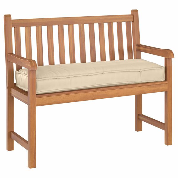 vidaXL Pernă pentru bancă din paleți Bej 120 x 40 x 8 cm Tafeta Oxford