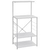 vidaXL Dulap cuptor microunde, alb, 60x39,6x123 cm, lemn prelucrat