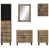 vidaXL Set mobilier de baie, 5 piese, lemn masiv de mango