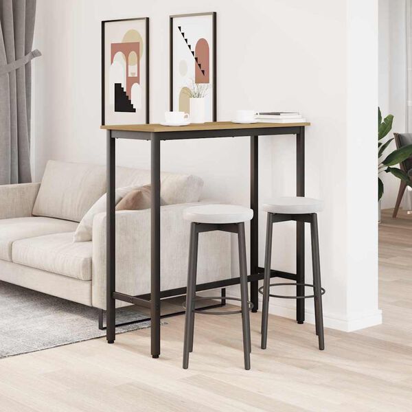 vidaXL masă Stejar Artizanal 100 x 40 x 100,5 cm