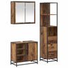 vidaXL Set de mobilier pentru baie 3 pcs Lemn Vechi Lemn compozit