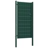 vidaXL Poartă de gard din PVC și oțel, verde, 100x124 cm