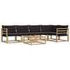 vidaXL Set de canapele de exterior 6 pcs Alb și negru 79 x 79 x 37 cm