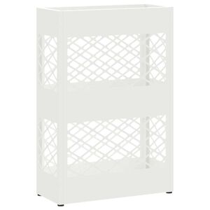 vidaXL Suport pentru umbrele Alb 28 x 12 x 41 cm Oțel