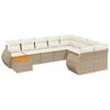 vidaXL Set canapele de grădină cu perne, 10 piese, bej, poliratan