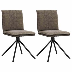 vidaXL Scaun de sufragerie din piele sintetică gri &icirc;nchis