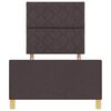 vidaXL Cadru de pat cu headboard Maro &icirc;nchis 100 x 200 cm țesătură