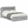 vidaXL Cadru de pat cu depozitare cu headboard Sonoma gri 140 x 200 cm