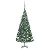 vidaXL Brad Crăciun pre-iluminat artificial, set globuri, verde 500 cm