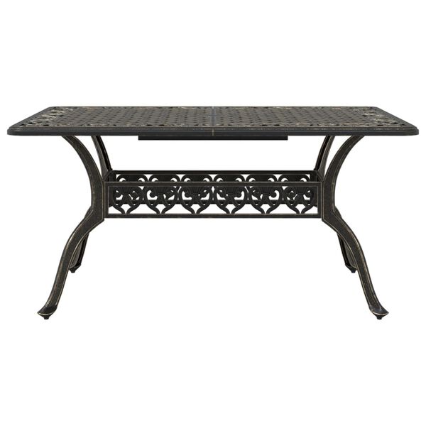 vidaXL Set mobilier de grădină, 5 piese, bronz, aluminiu turnat