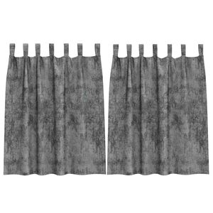 vidaXL Cortine din catifea 2 buc. Gri 140 x 140 cm Catifea