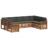 vidaXL Seturi de canapele cu pernă 9 pcs Natural și Antracit