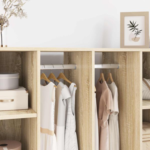 vidaXL Șină pentru dressing 12 pcs Argintiu 764 x 15 x 29 mm