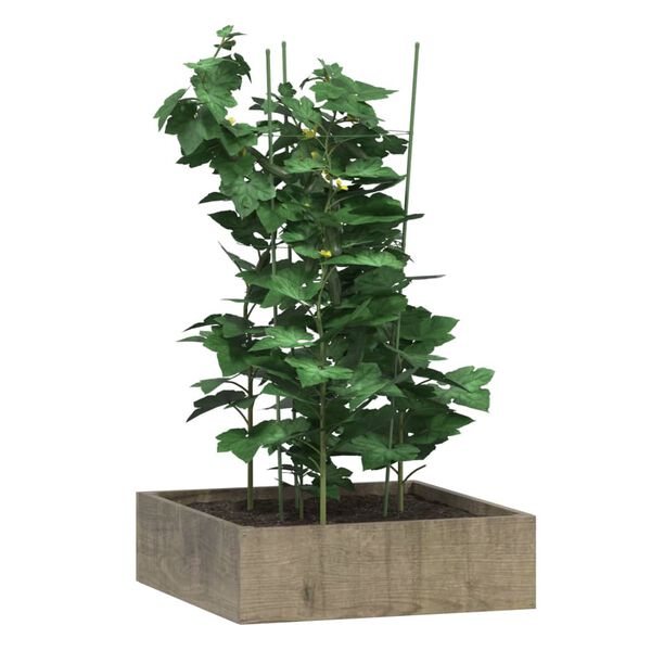 vidaXL Suport plante de grădină cu 3 inele, 5 buc, verde, 45 cm, oțel