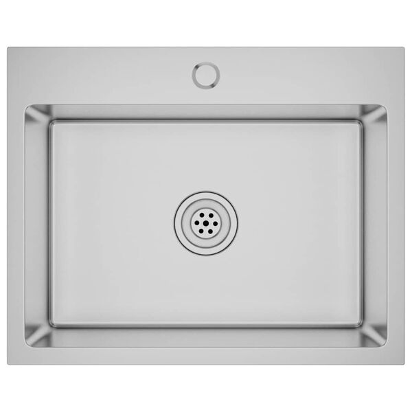 vidaXL Chiuvetă de bucătărie lucrată manual, oțel inoxidabil