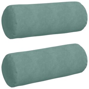 vidaXL Perne Bolster 2 pcs Verde Mării &Oslash; 25 x 70 cm