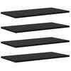 vidaXL Raft pentru cărți 4 pcs Negru 60 x 30 x 1,5 cm Lemn compozit