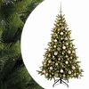 vidaXL Brad de Crăciun artificial cu glob 180 cm 300 LED-uri Alb cald