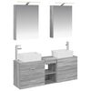 vidaXL Set de mobilier pentru baie 5 pcs Sonoma gri