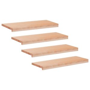 vidaXL Trepte de scară 4 buc. 80 x 25 x 2 cm natural Lemn de fag masiv
