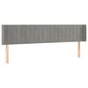 vidaXL Tăblie de pat cu aripioare gri deschis 203x16x78/88 cm catifea