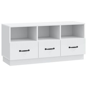 vidaXL Cabinet TV cu sertar Alb 102 x 34,5 x 47 cm Lemn prelucrat