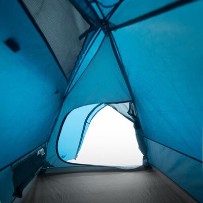 vidaXL Cort de camping cupolă pentru 2 persoane, albastru, impermeabil