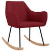 vidaXL Scaun balansoar, roșu vin, material textil