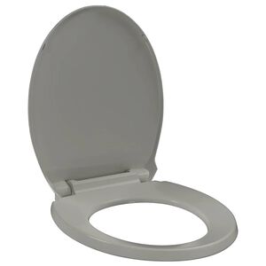 vidaXL Capac WC cu &icirc;nchidere silențioasă, gri, oval