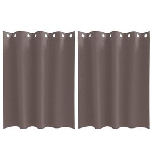 vidaXL Perdele Opaque cu Inel 2 buc. Maro &icirc;nchis 140 x 140 cm