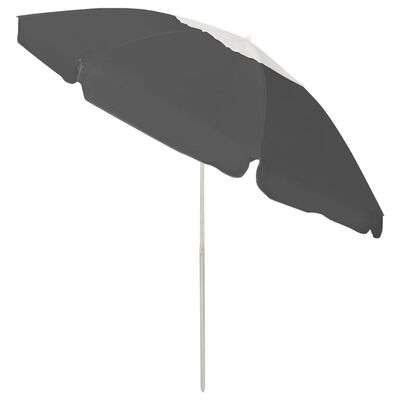 vidaXL Umbrelă de plajă, antracit, 240 cm