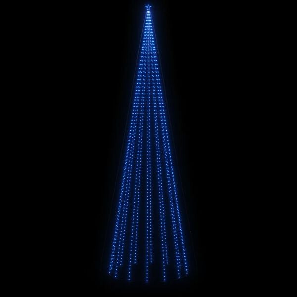 vidaXL Brad de Crăciun conic, 1134 LED-uri, albastru, 230x800 cm