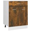 vidaXL Dulap inferior cu sertar &ldquo;Lyon&rdquo;, stejar fumuriu, 60x46x81,5 cm
