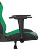 vidaXL Scaun de gaming de masaj, negru și verde, piele ecologică